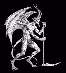 Das Maskottchen der Dunkelhate Society