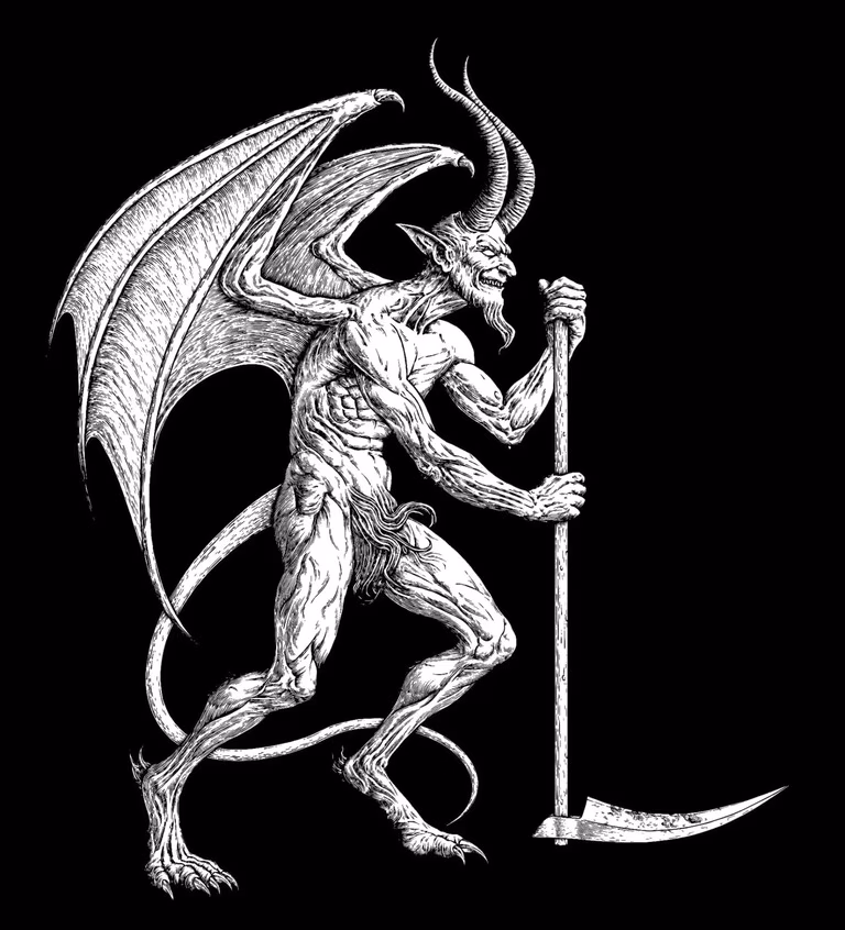 Das Maskottchen der Dunkelhate Society